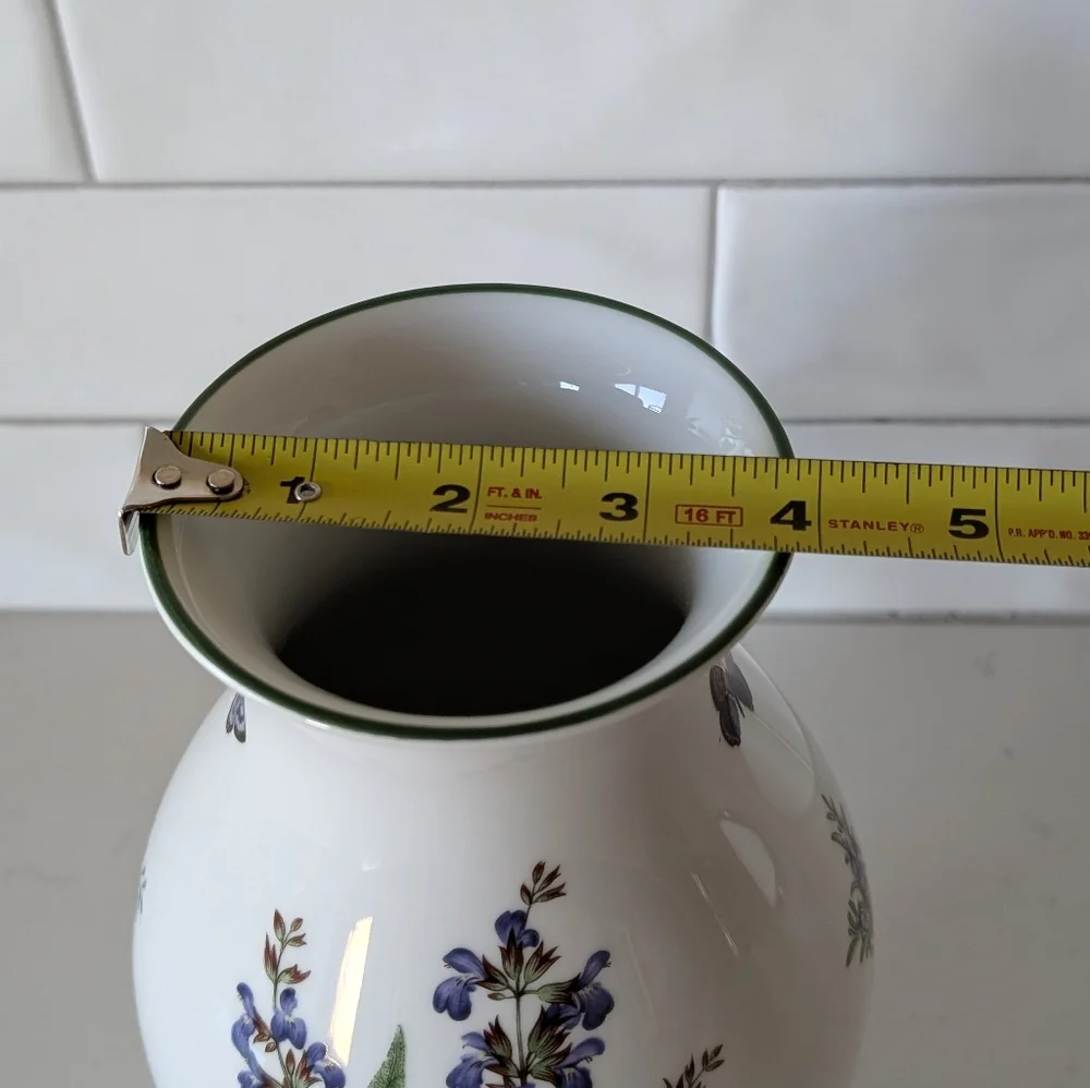 Royal Worcester Herbs Porcelain Butterfly Sage Wild Thyme Flower Vase 9